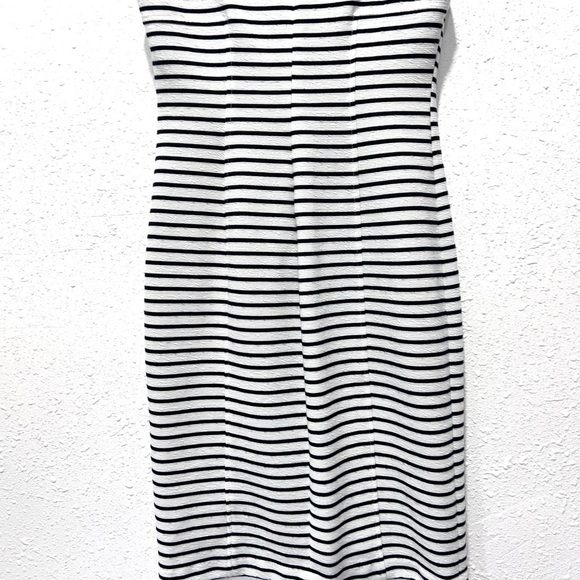 Tommy Hilfiger Black and White Sheath Midi Dress 2 - Picture 3 of 7
